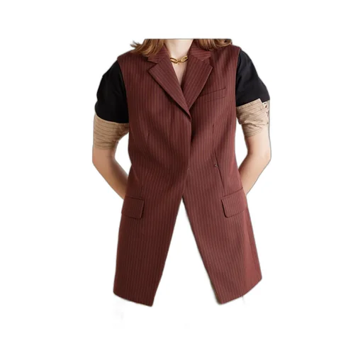 Asymmetrical Striped Vest