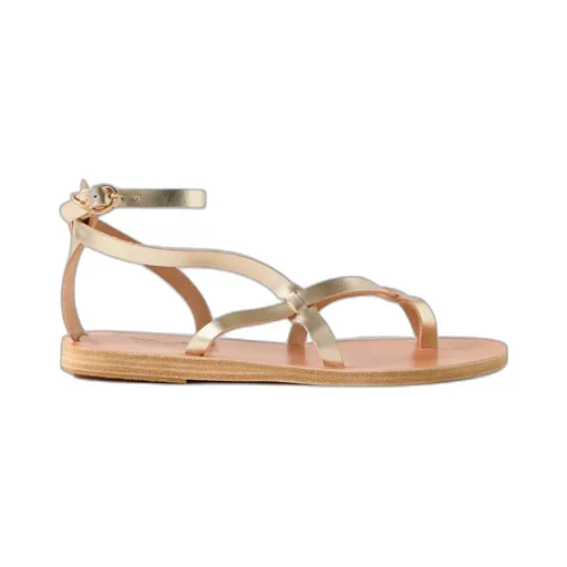 Round-Toe Flat Sandals