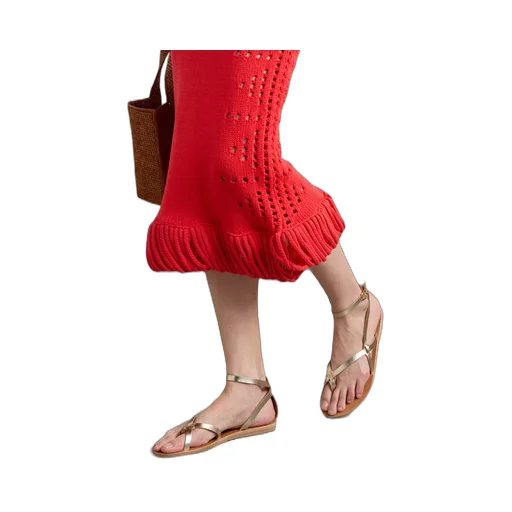 Round-Toe Flat Sandals