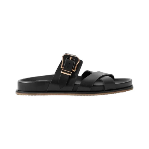 Circe Leather Slides
