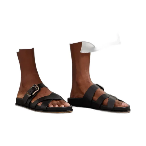 Circe Leather Slides
