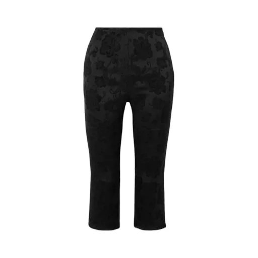 Cropped Satin-Jacquard Skinny Pants