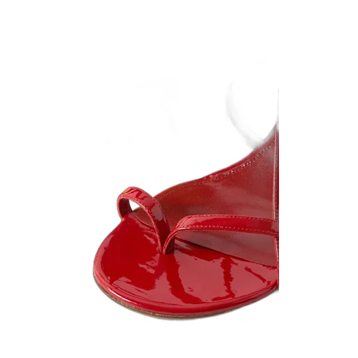 Patent-Leather Wedge Sandals