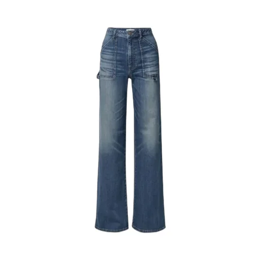 Wide-Leg Denim Trousers