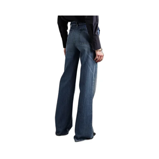 Wide-Leg Denim Trousers