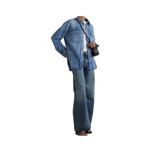 Wide-Leg Denim Trousers