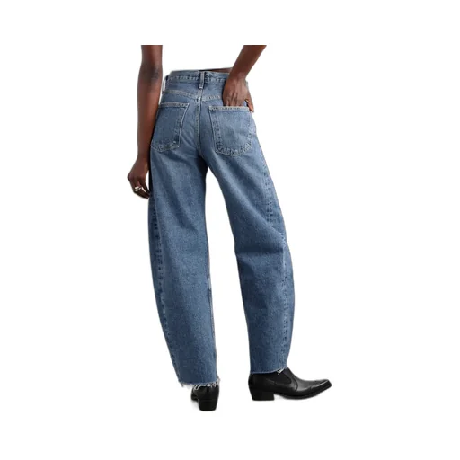 High Waist Denim Trousers