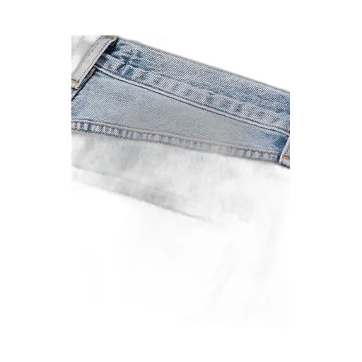 High-Waist Wide-Leg Denim Trousers