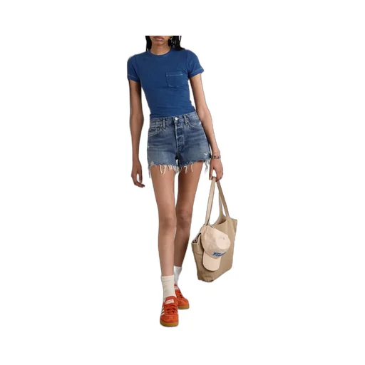Raw Hem Denim Shorts