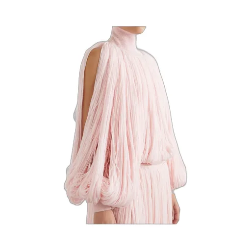 Fringed Turtleneck Sweater