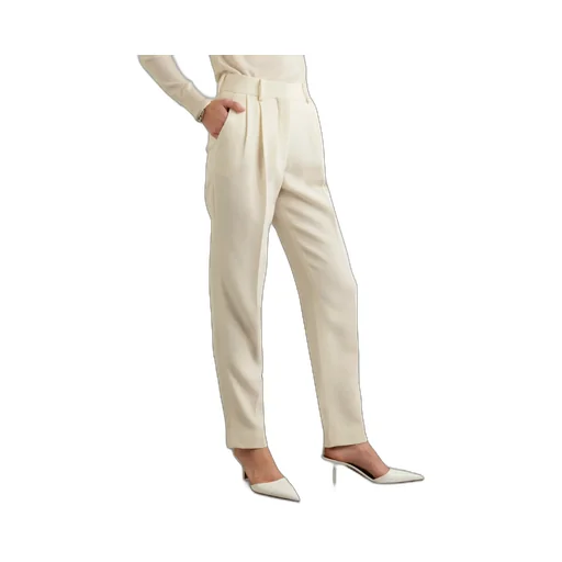 Pleated Straight-Leg Pants