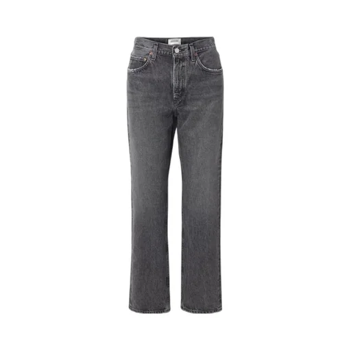 Mid-Rise Straight-Leg Denim Trousers