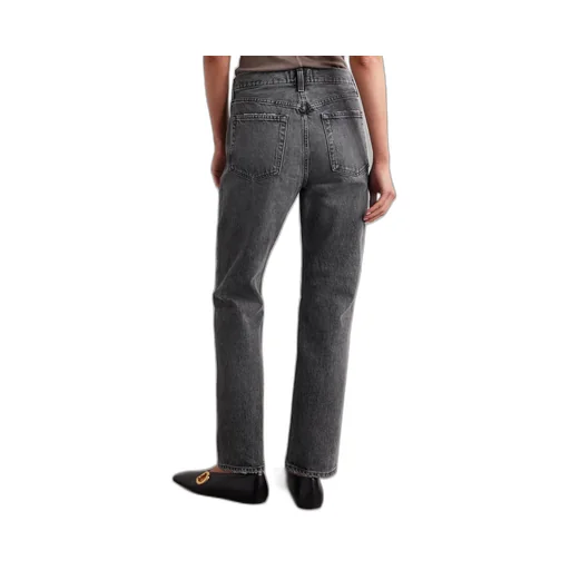 Mid-Rise Straight-Leg Denim Trousers