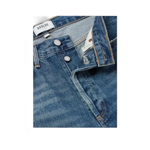Mid-Rise Straight-Leg Denim Trousers