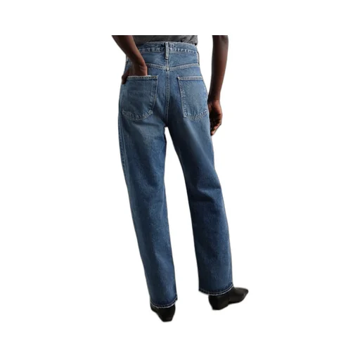 Mid-Rise Straight-Leg Denim Trousers