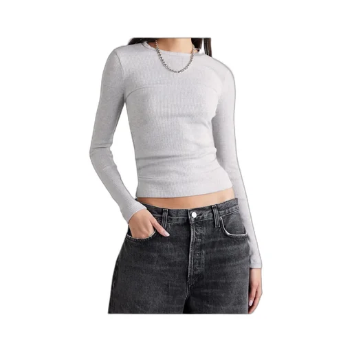 Ribbed Knit T-Shirt