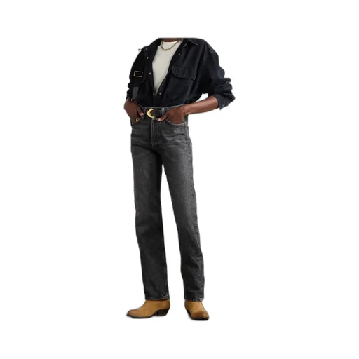 High Waist Straight Jeans