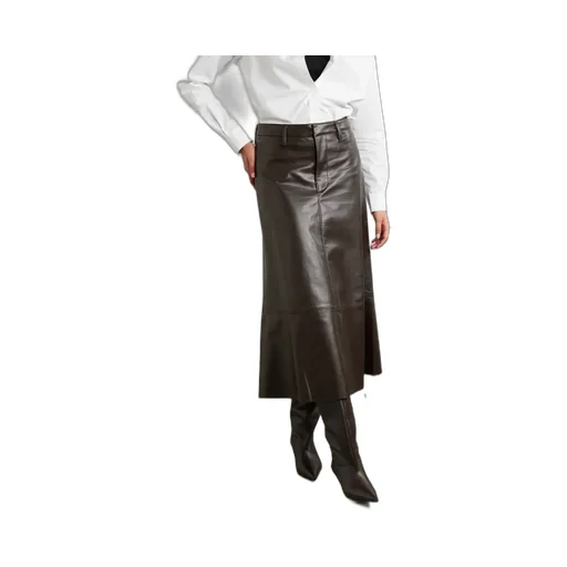 Belt Loop Midi Skirt