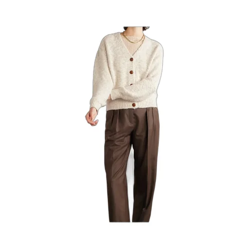 Long-Sleeved Knitted Cardigan