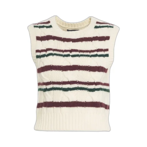 Polo Ralph Lauren Cable-Knit Sleeveless Striped Vest