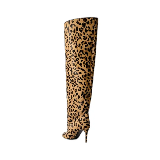 Leopard Print Over-The-Knee Boots