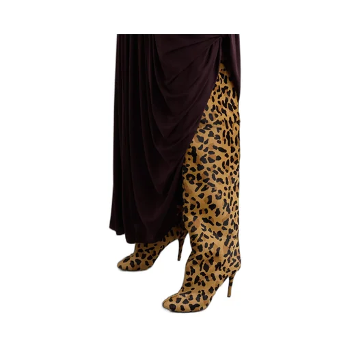Leopard Print Over-The-Knee Boots