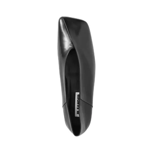Asymmetric Leather Ballet Flats