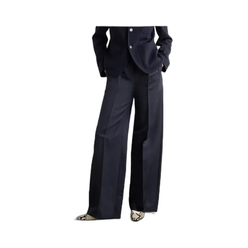 Devin Pleated Wide-Leg Pants