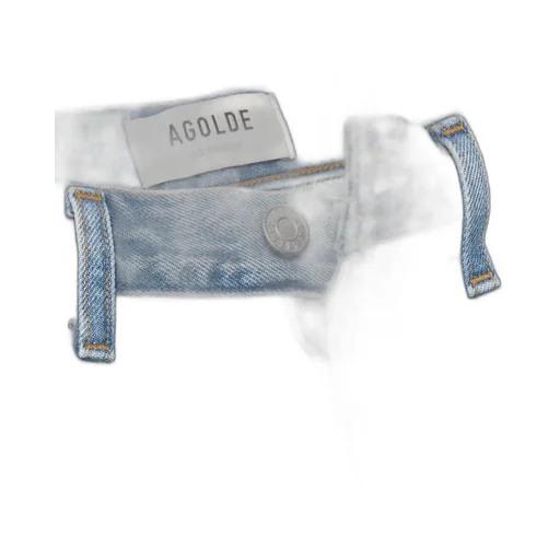 High-Waist Wide-Leg Denim Trousers