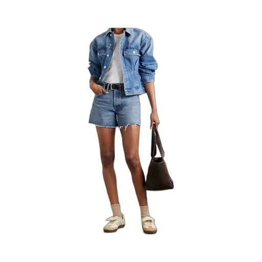 Ripped Denim Shorts