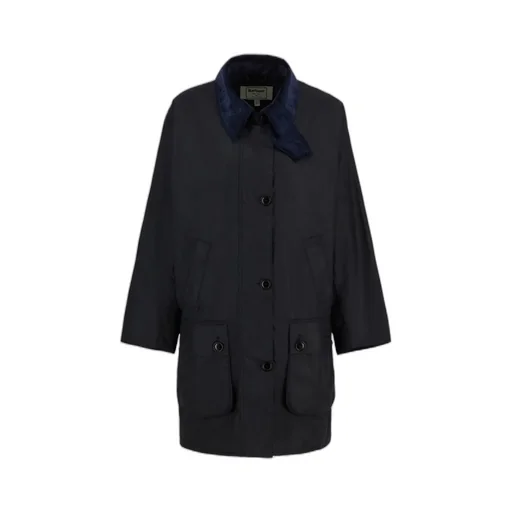 Barbour The Edit By Alexa Loren Oversized Waxed Jacket