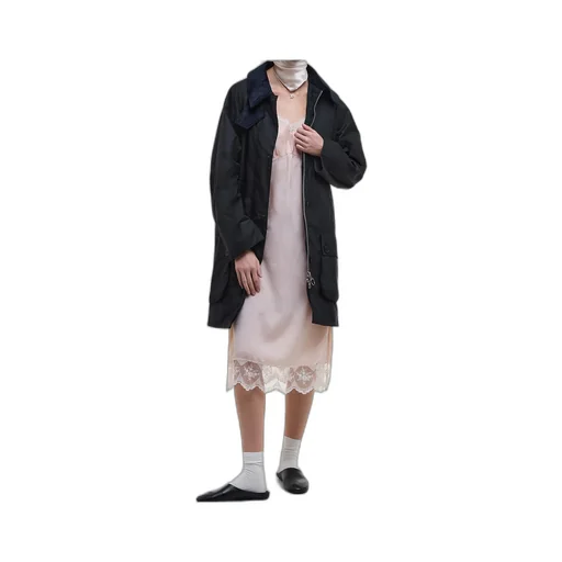 Barbour The Edit By Alexa Loren Oversized Waxed Jacket