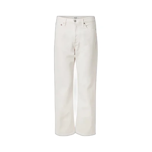 Mid-Rise Straight-Leg Denim Trousers