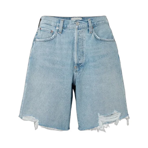 Denim Shorts With Belt Loops