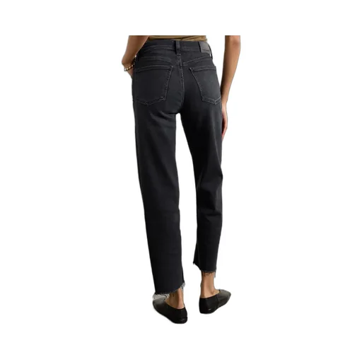 Palma Frayed High-Rise Straight-Leg Jeans