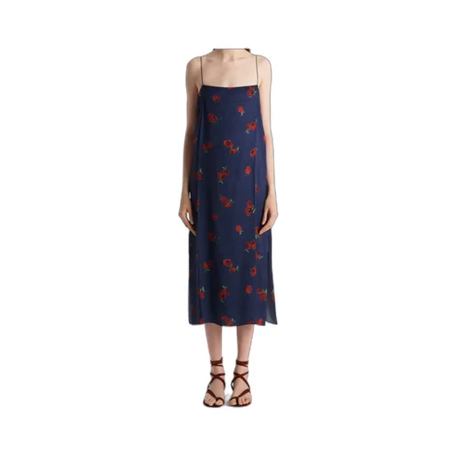 Sicily Dress In Amethyst With Raspberry Print