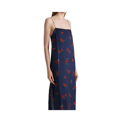 Sicily Dress In Amethyst With Raspberry Print