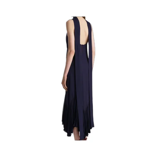 Candita Pleated V-Neck Slip Midi Dress