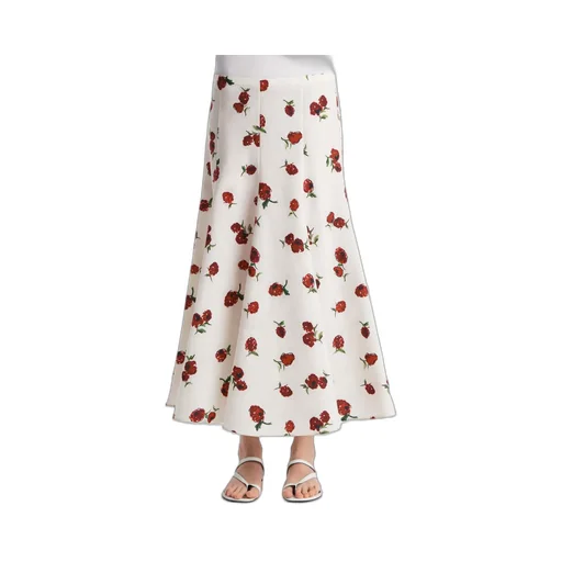 Lenno Floral-Print Pleated Midi Skirt