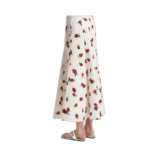 Lenno Floral-Print Pleated Midi Skirt