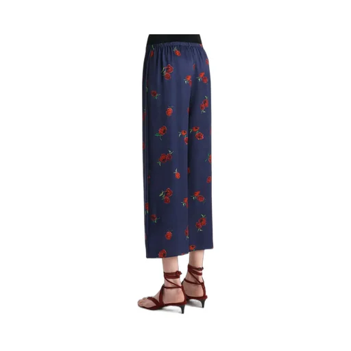 Mindy Pant In Amethyst With Raspberry Print