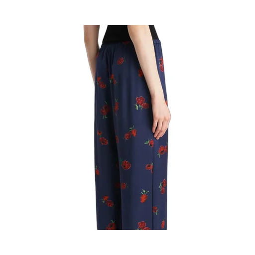 Mindy Pant In Amethyst With Raspberry Print