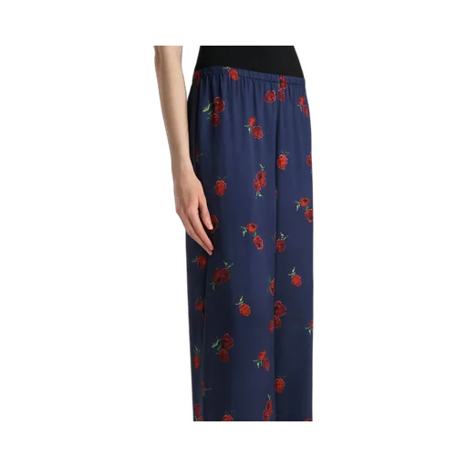 Mindy Pant In Amethyst With Raspberry Print