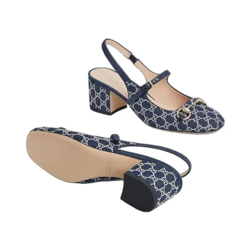 Horsebit Buckle High-Heeled Sandals