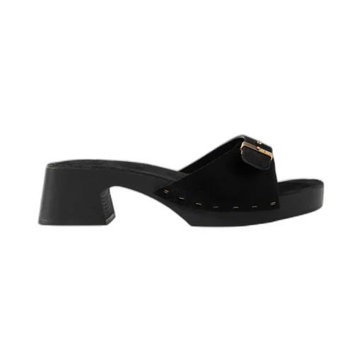 Britt Clog Haircalf Buckle Mules