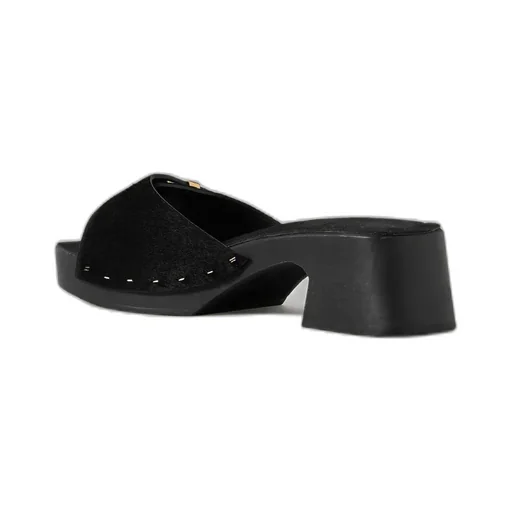 Britt Clog Haircalf Buckle Mules