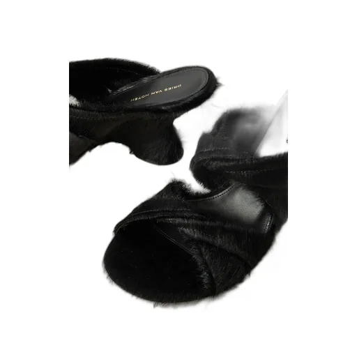 75Mm Pony-Hair Sculpted-Heel Sandals
