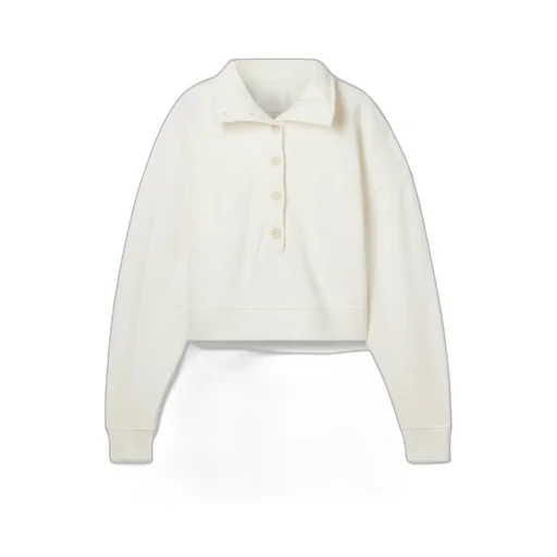 Button-Placket Polo Top