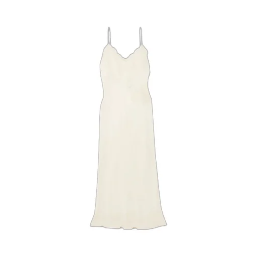 Lace-Trim Midi Dress