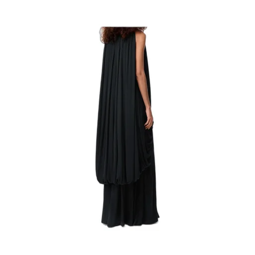 Loewe Draped Embellished Deep V-Neck Dress